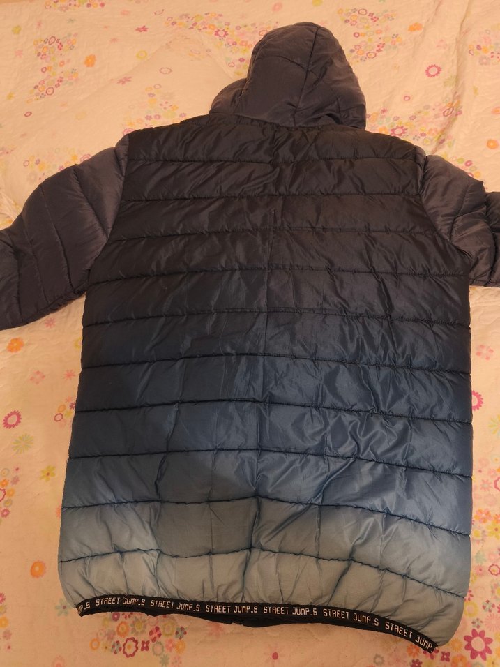 Genç erkek Mavi ( mavi tonları ) Midi Kış Ceketi Fermuarlı - Görsel 3