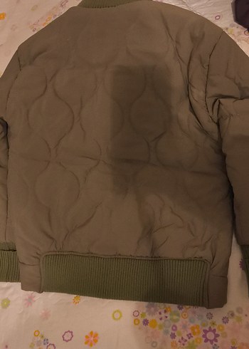 Erkek çocuk askeri yeşil  Fermuarlı Midi Ceket - Görsel 5