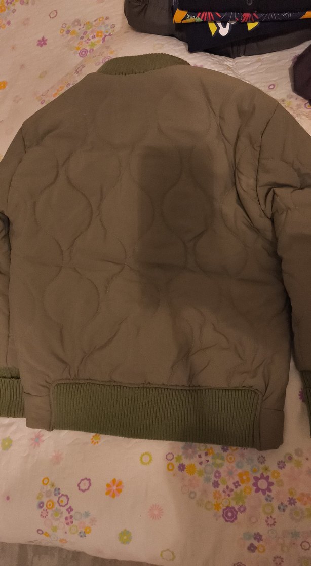 Erkek çocuk askeri yeşil  Fermuarlı Midi Ceket - Görsel 5