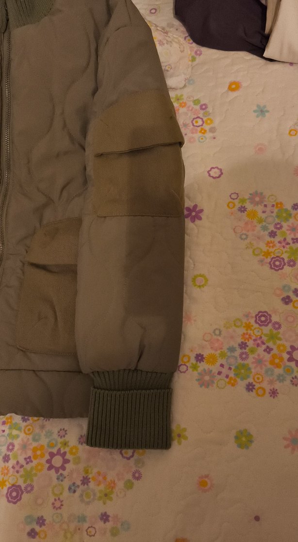 Erkek çocuk askeri yeşil  Fermuarlı Midi Ceket - Görsel 3