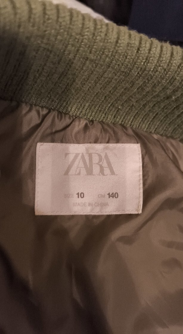 Erkek çocuk askeri yeşil  Fermuarlı Midi Ceket - Görsel 4