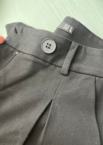 Dilvin Kemerli Siyah Kumaş Kadın Pantolon