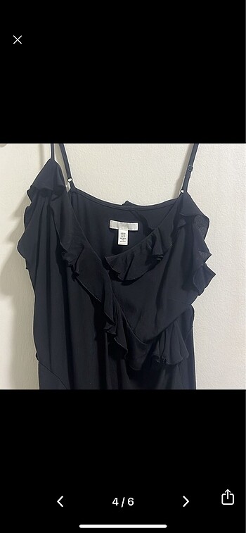 xs Beden siyah Renk H&M Kısa Elbise