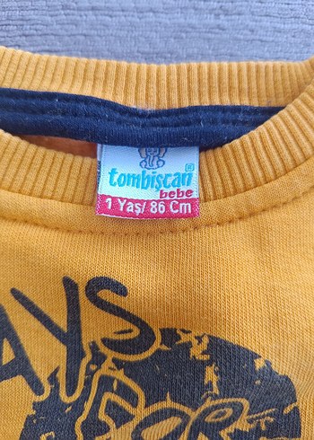 Sarı Baskılı Erkek Sweatshirt - Görsel 2