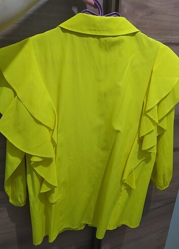 42 Beden sarı Renk Trendyol Milla gömlek