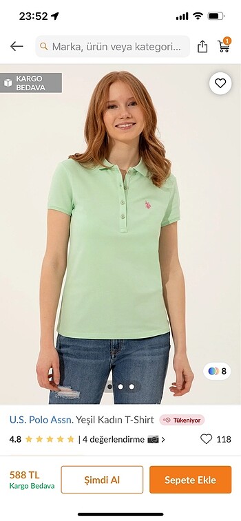 Us Polo mint yeşil Polo yaka tshirt