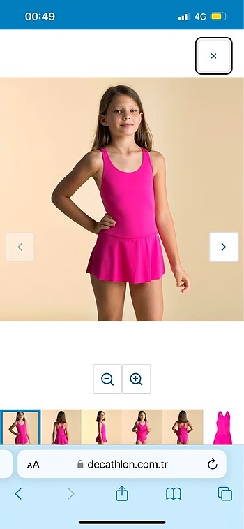 Decathlon Decathlon nebaji kız çocuk etekli mayo