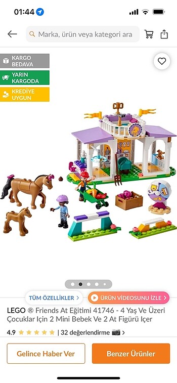  Beden Renk Lego friends at eğitimi