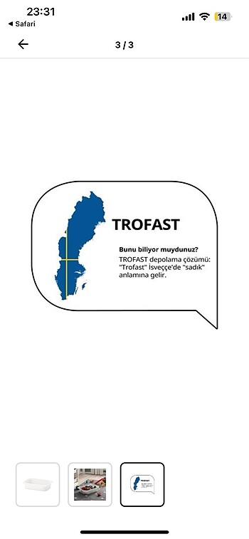Beden 3 adet trofast saklama kutusu