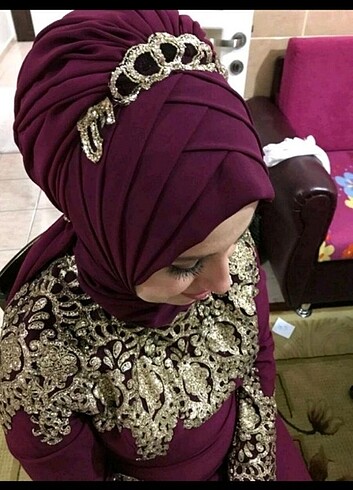 Diğer Bordo gold balık abiye 42 44 beden