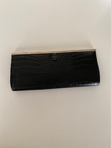Crocodil siyah clutch