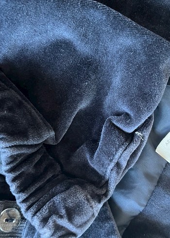H&M Erkek Bebek Koyu Mavi kadife Yelek ve Pantolon takım elbise