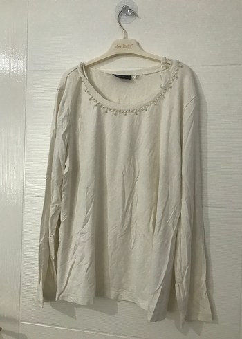 Bej Keten V Yaka Salaş Kadın Tunik - Görsel 3