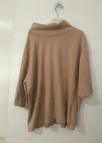 Bej Keten V Yaka Salaş Kadın Tunik - Görsel 5