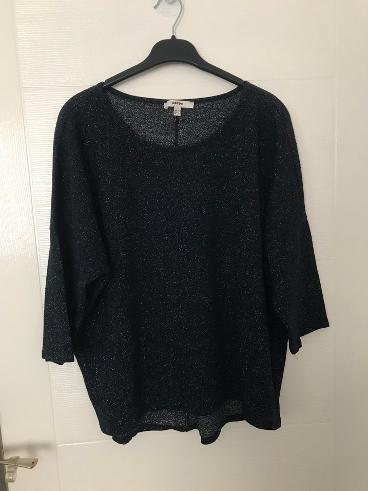 Bej Kadın Keten Uzun Kollu Sweatshirt - Görsel 4