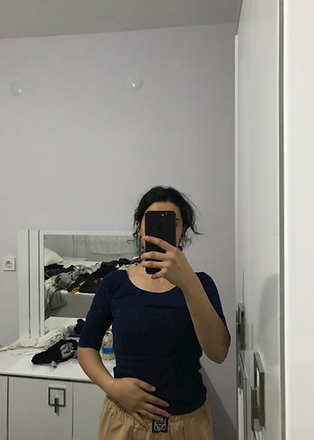 Bej Midi Pamuklu Kadın - Görsel 4