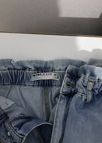 Gri Tokalı Kadın Denim Midi Jean - Görsel 3