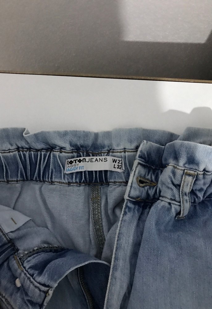 Gri Tokalı Kadın Denim Midi Jean - Görsel 3