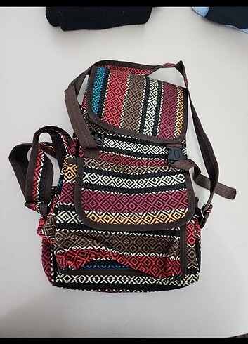 Kilim desenli Sırt Çantası