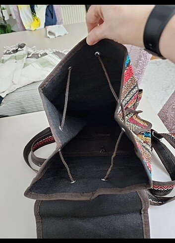 Beden çeşitli Renk Kilim desenli Sırt Çantası