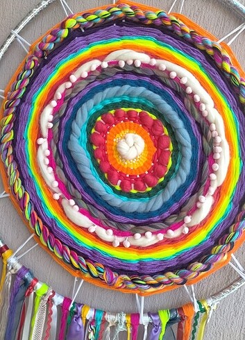 Tasarımcı Hula Hoop Rug Duvar Süsü 