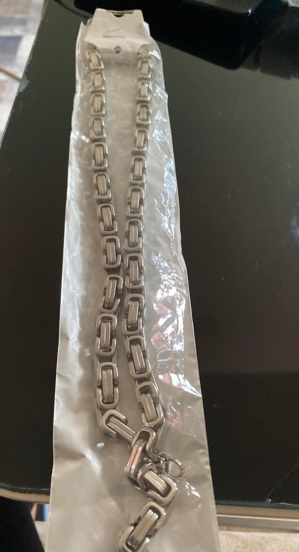 Modern Gümüş Zincir Kolye 6 mm — görsel 3/3