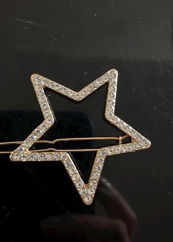 Diğer Tasli Yildiz Sac Tokasi Gold