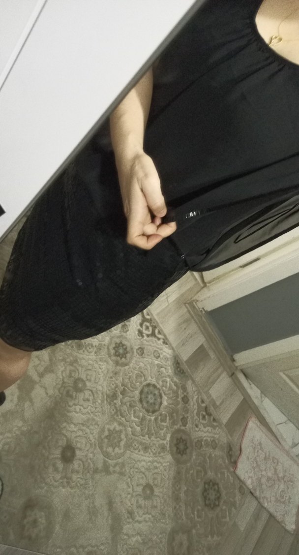 Mini Siyah eteği pul payetli,abiye elbise - Görsel 3