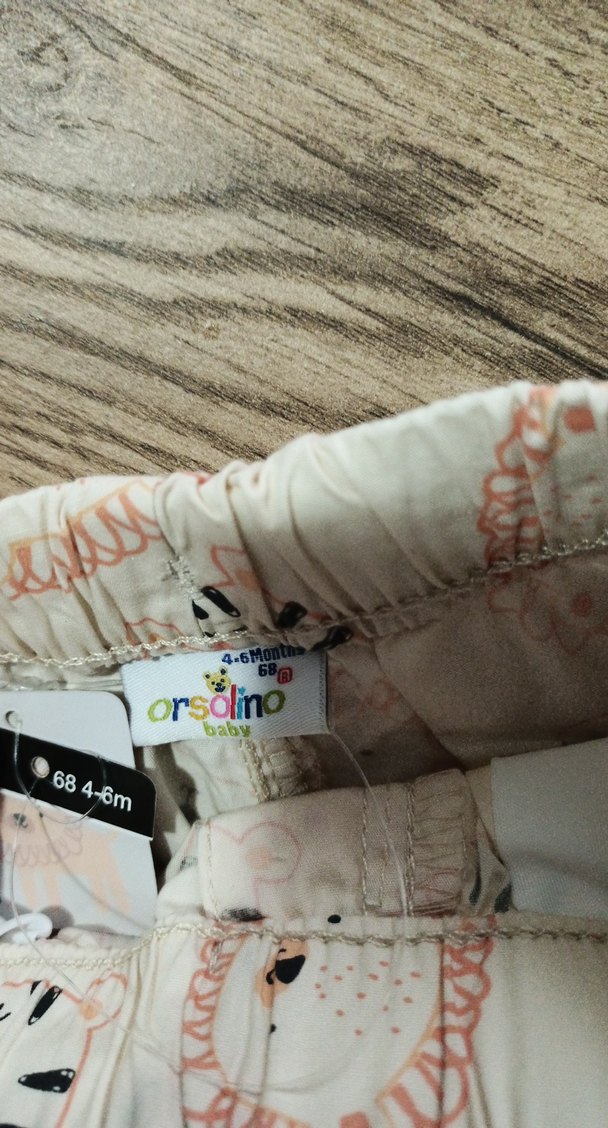 4-6 ay için beli lastikli ve bağcıklı,cepli,Erkek bebek şort - Görsel 2