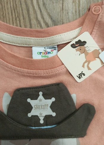 Kız Çocuk Pembe Baskılı Kısa Kollu Tişört - Görsel 2