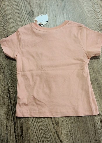 Kız Çocuk Pembe Baskılı Kısa Kollu Tişört - Görsel 3