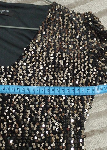 Siyah Payetli Uzun Kollu Abiye Elbise - Görsel 3