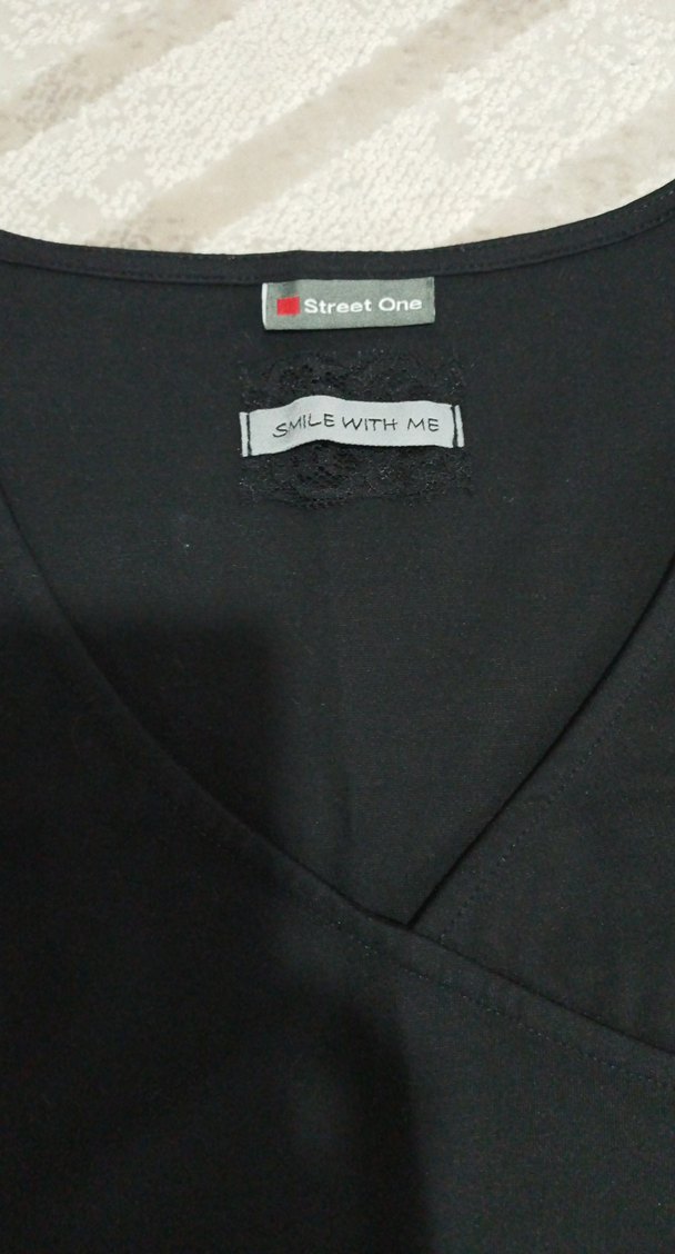 Siyah Kolsuz V Yaka Midi Elbise - Görsel 3