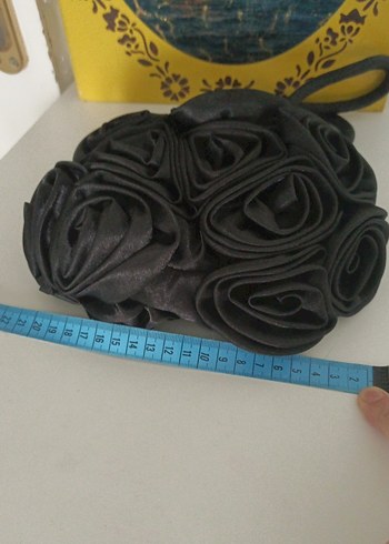 Güllü Siyah Gotik Vintage Kadın Çanta - Görsel 5