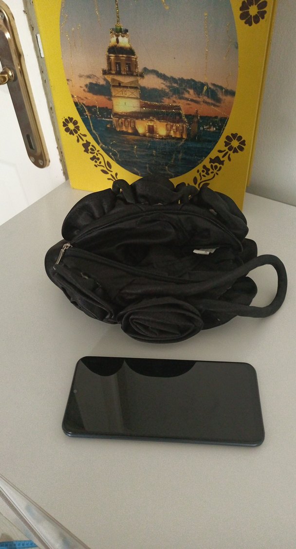 Güllü Siyah Gotik Vintage Kadın Çanta - Görsel 3