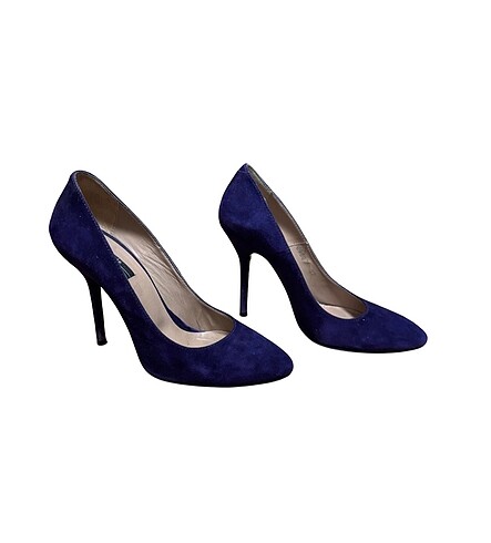 Süet Mor Stiletto