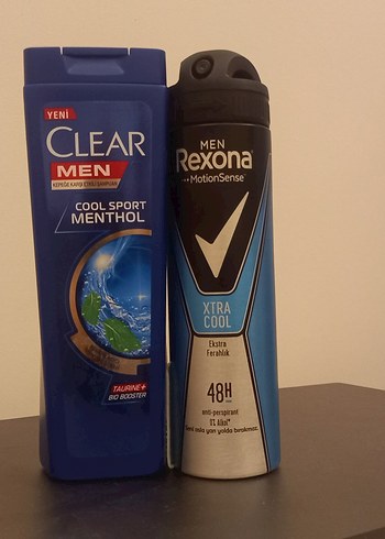 Clear Men Cool Sport Mentollü Şampuan ve Rexona Deodorant - Görsel 2