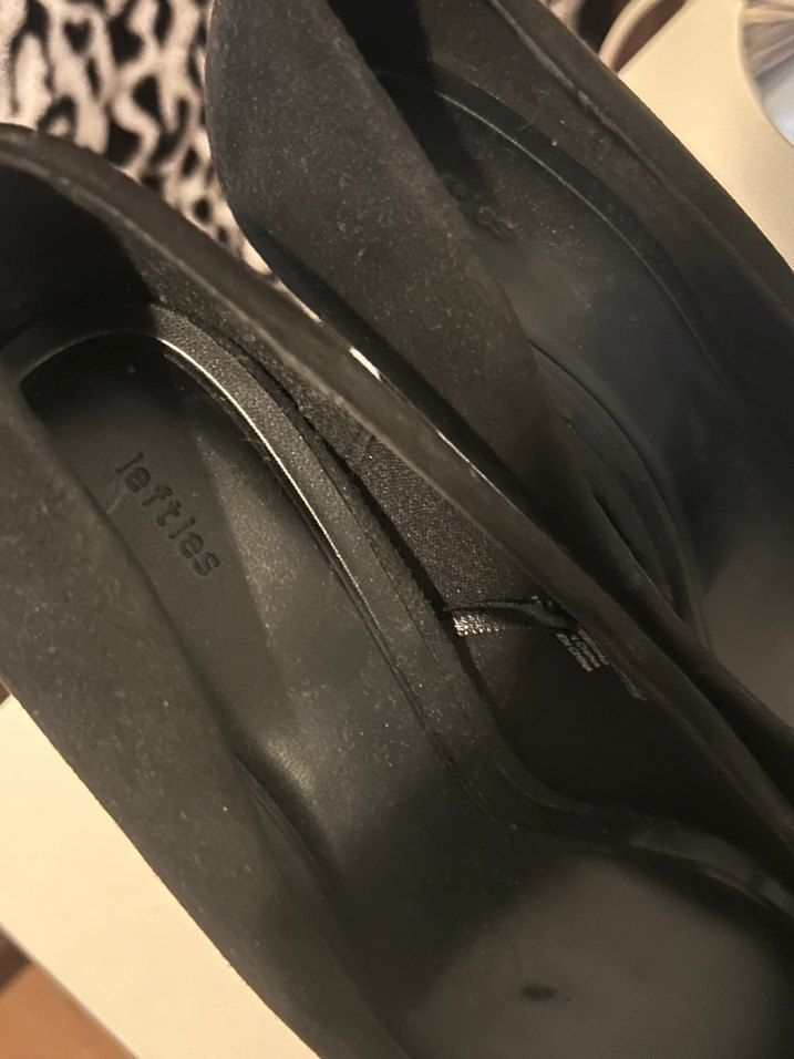 Siyah Süet Leopar Desenli Topuklu Stiletto - Görsel 4