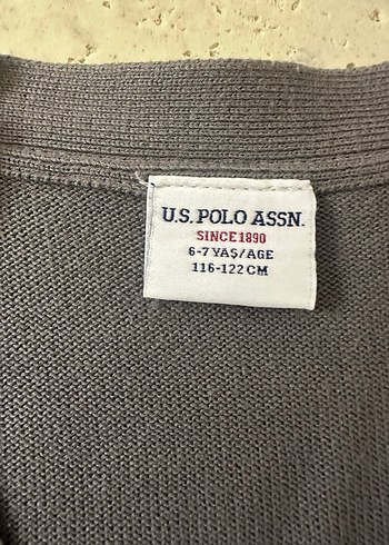 ORJINAL ÜRÜN-U.S POLO ASSN-Erkek Gri Düğmeli Nakışlı Hırka - Görsel 4