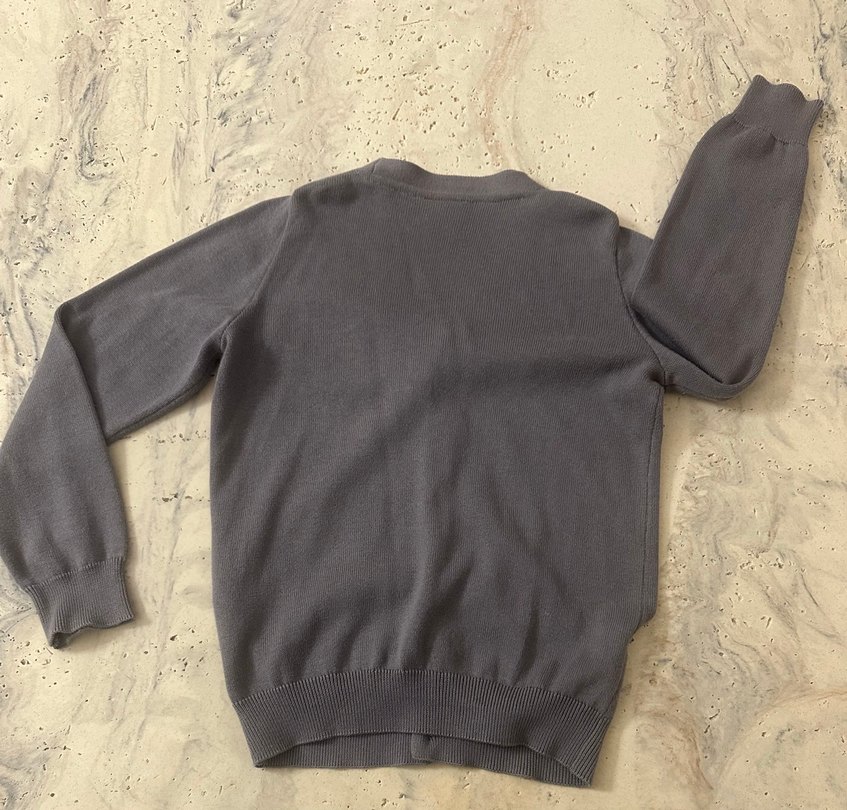 ORJINAL ÜRÜN-U.S POLO ASSN-Erkek Gri Düğmeli Nakışlı Hırka - Görsel 2