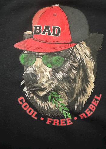 Bad Bear (Orjinal Ürün)
Siyah Kapüşonsuz Erkek Sweatshirt - Görsel 2