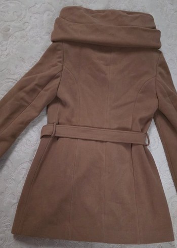 Düğmeli Kahverengi Kaban - Görsel 2