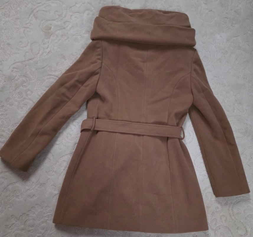 Düğmeli Kahverengi Kaban - Görsel 2