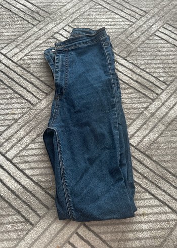 Diğer Düğmeli Lacivert Kadın Jean