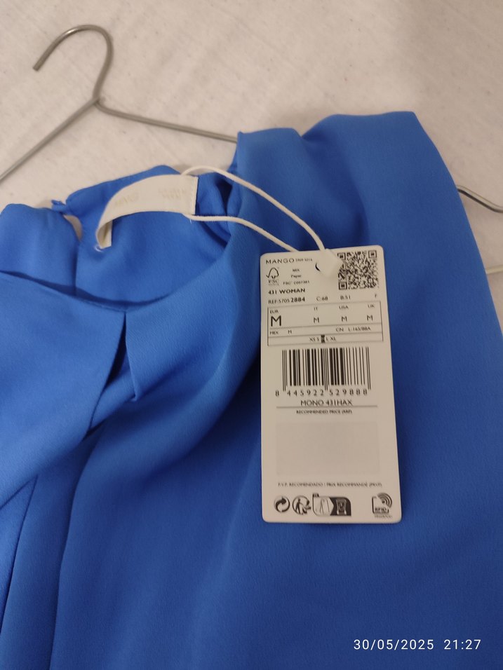 Mavi Drapeli Uzun Kadın Elbise - Görsel 3