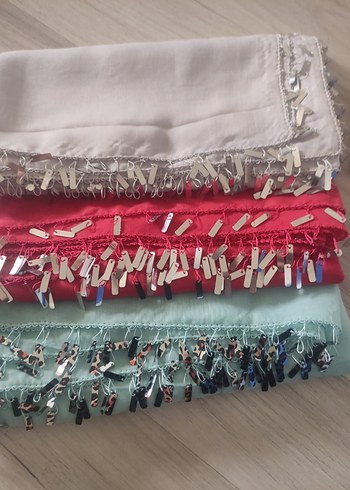 Püsküllü Parlak Çok Renkli yemeni baş örtü sü - Görsel 7