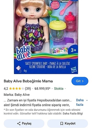 Baby alive bebek - Görsel 3
