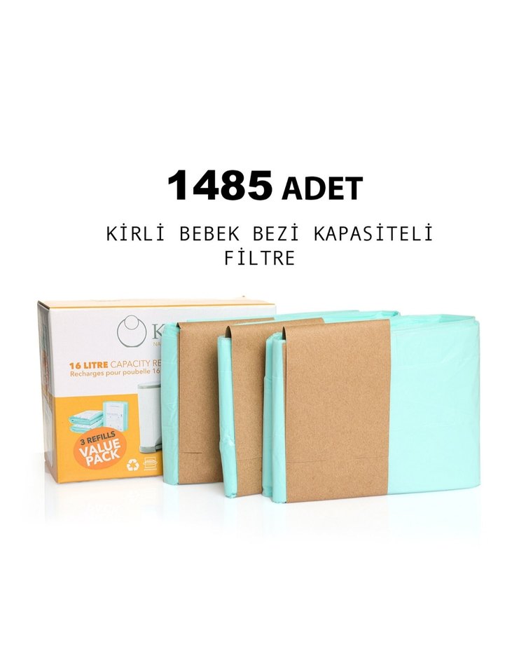 Korbell 16 Litre Kapasiteli 3'lü Bebek Bezi Torbası - Görsel 2