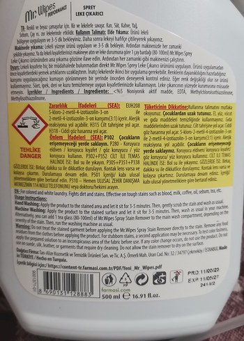 Farmasi Mr. Wipes Oxi Clean leke Temizleyici 500g