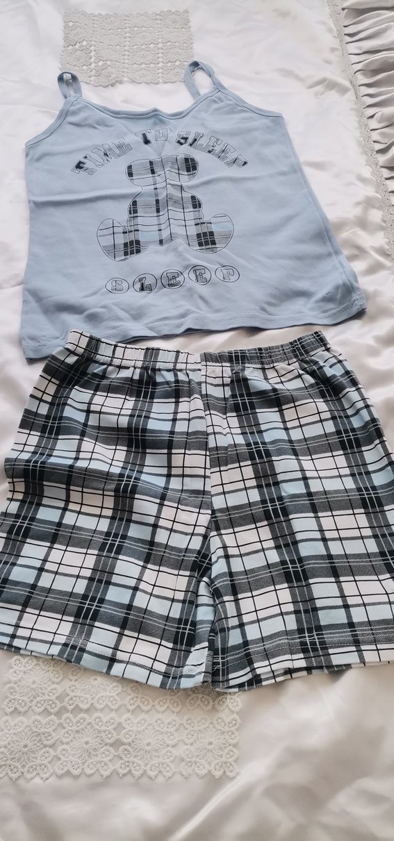 Mavi  Baskılı şort tk - Görsel 2